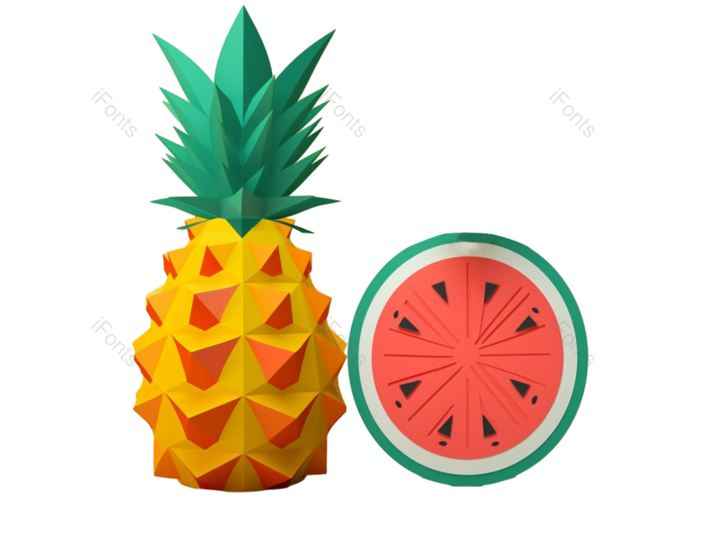 西瓜图片,清新元素,手绘菠萝PNG,卡通西瓜免抠素材